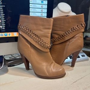 size 61/2 tan soft leather from brazil boots